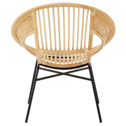 Interiors by Premier Lagom Natural and Black Rattan Chair - Size: 1 Seater - Wilko - thumbnail 5