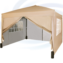 Beige Pop Up Patio Canopy Tent with Removable Sidewalls 3 x 3m - MCC - Wilko - thumbnail 3