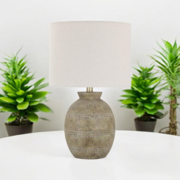 Acacia Home Ceramic Table Lamp 55cm - Size: 24 x 28 x 28cm - Multi - Wilko - thumbnail 3
