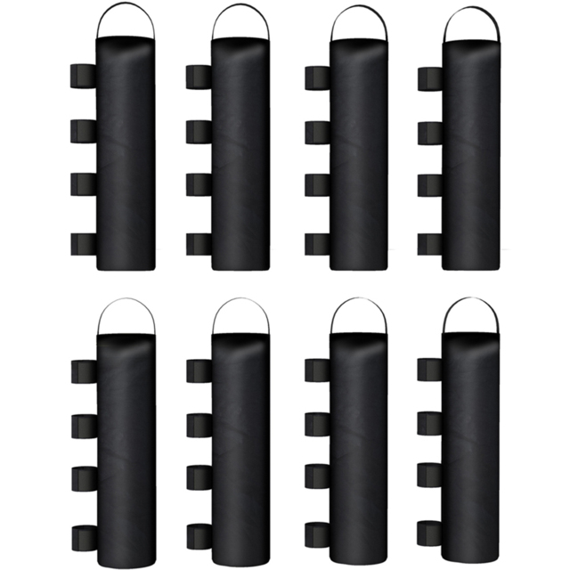 Outsunny 40kg Black Heavy Duty Gazebo Sand Weights Bags 8 Pack - Size: 50 x 20 x 1cm - Wilko - image 1