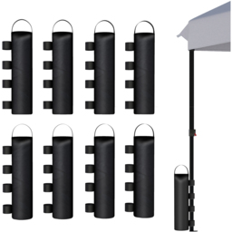 Outsunny 40kg Black Heavy Duty Gazebo Sand Weights Bags 8 Pack - Size: 50 x 20 x 1cm - Wilko - thumbnail 4