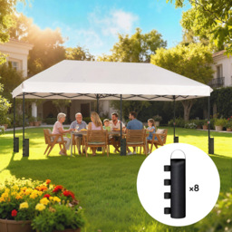 Outsunny 40kg Black Heavy Duty Gazebo Sand Weights Bags 8 Pack - Size: 50 x 20 x 1cm - Wilko - thumbnail 5