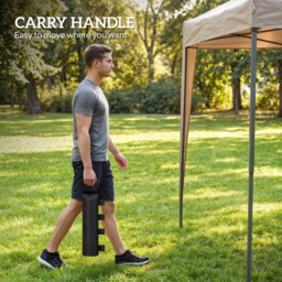 Outsunny 40kg Black Heavy Duty Gazebo Sand Weights Bags 8 Pack - Size: 50 x 20 x 1cm - Wilko - thumbnail 3