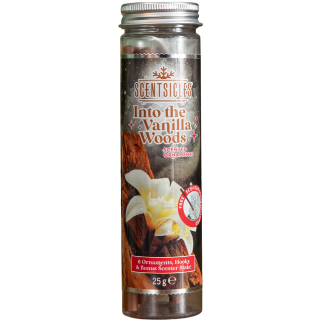 Samuel Alexander Into The Vanilla Woods Scented Christmas Scentsicles with Hooks 25g - Size: 13 x 4 x 4cm - Brown - Wilko - image 1