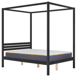 Mercia King Size Black Four Poster Bed Frame - Birlea - Wilko - thumbnail 4