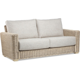 Desser Burford 3 Seater Blush Tweed Natural Rattan Sofa - Pink - Wilko - thumbnail 3