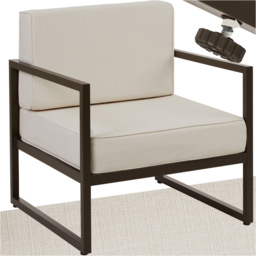 tectake Comosa Brown and Beige Garden Chair - Size: 85 x 74 x 78cm - Wilko - thumbnail 3