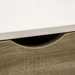 HOMCOM 2 Drawer 2 Shelf White Modern Coffee Table - Size: 39.5 x 58 x 106cm - Wilko - thumbnail 4