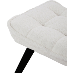 Living and Home White Teddy Fleece Minimal Chair with Footstool - Size: Single - Wilko - thumbnail 5