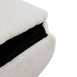 Living and Home White Teddy Fleece Minimal Chair with Footstool - Size: Single - Wilko - thumbnail 6