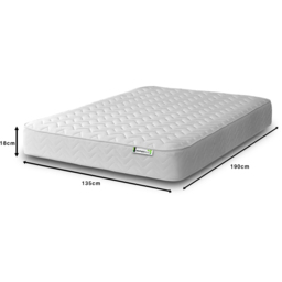 Starlight Beds Double White Zig Zag Hybrid Memory Foam and Spring Mattress - Wilko - thumbnail 6