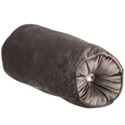 Divante Ariana Charcoal Gem Bolster Cushion 46 x 20cm - Wilko - thumbnail 1