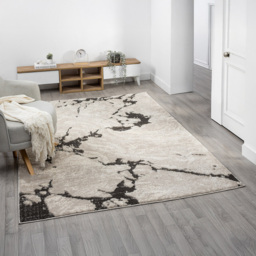 Desire Rugs Eleanor Mocha Abstract Embossed Rug 80 x 150cm - Size: 150 x 80 x 2cm - Brown - Wilko - thumbnail 3