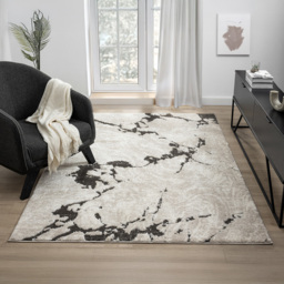 Desire Rugs Eleanor Mocha Abstract Embossed Rug 80 x 150cm - Size: 150 x 80 x 2cm - Brown - Wilko - thumbnail 6