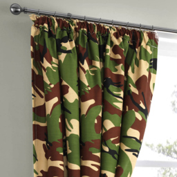 Velosso Camouflage Green Curtain 66 x 72cm - Size: 183 x 167 x 1cm - Wilko - thumbnail 4
