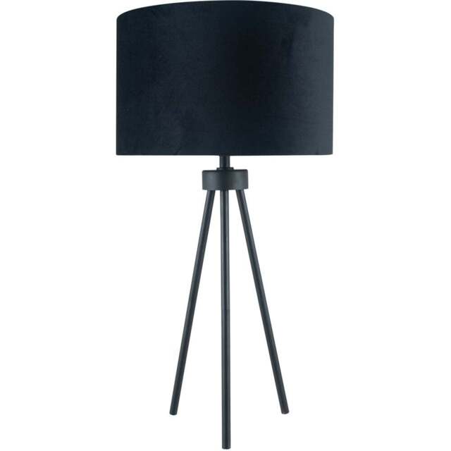 Pacific Lifestyle Houston Matt Black Metal Tripod Table Lamp - Wilko - image 1
