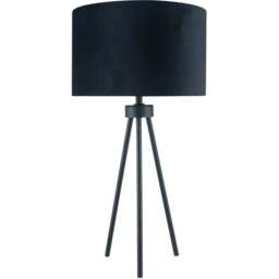 Pacific Lifestyle Houston Matt Black Metal Tripod Table Lamp - Wilko