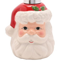 The Seasonal Gift Co. Santa and Friends Santa Ceramic Hand Soap Dispenser - Size: 16.5 x 9.5 x 8.5cm - White - Wilko - thumbnail 3