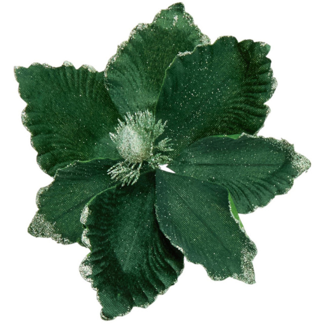 Dark Green Flower ClipDark Green - Amber Charm - Wilko - image 1