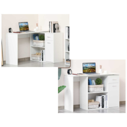 Portland L Shape Corner Desk White - Size: 117 x 82 x 74cm - Wilko - thumbnail 4