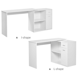 Portland L Shape Corner Desk White - Size: 117 x 82 x 74cm - Wilko - thumbnail 5