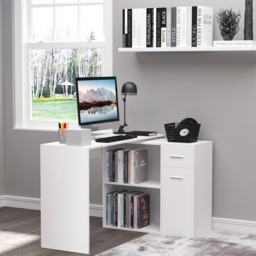 Portland L Shape Corner Desk White - Size: 117 x 82 x 74cm - Wilko - thumbnail 7