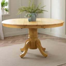 Furniturebox Fowey 6 Seater Extending Dining Table Oak Effect - Brown - Wilko - thumbnail 1