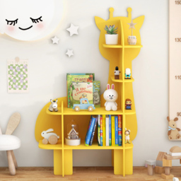 Costway Yellow Kids Toy Bookshelf - Size: 96 x 72 x 11cm - Wilko