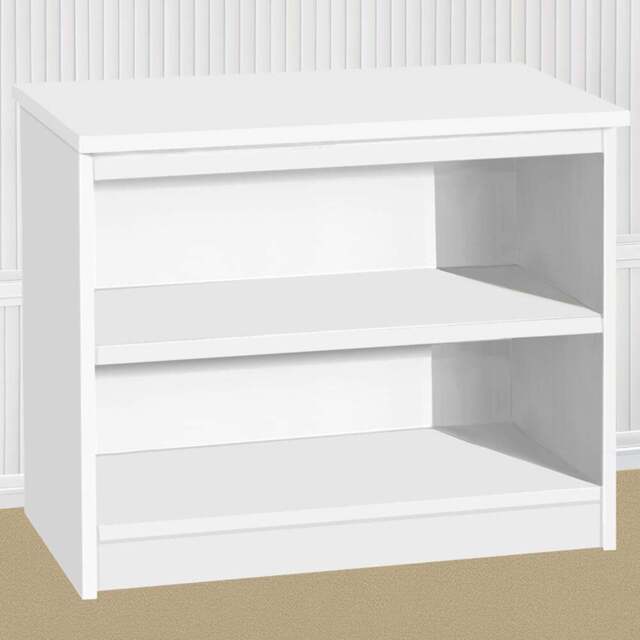 R White Cabinets 2 Shelf White Desk Height Wide Bookcase - Size: 72.8 x 85 x 54cm - Wilko - image 1