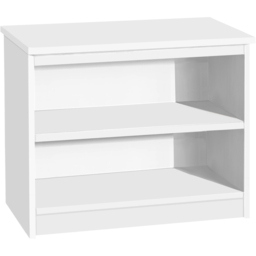 R White Cabinets 2 Shelf White Desk Height Wide Bookcase - Size: 72.8 x 85 x 54cm - Wilko - thumbnail 3