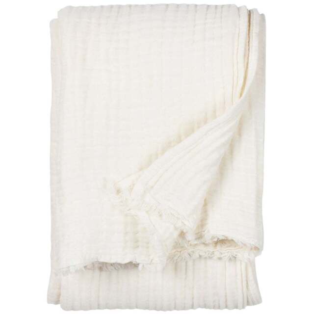 Yard Lark White Large Muslin Cotton Throw 240 x 260cm - Size: 260 x 240cm - Yard Living - Wilko - image 1
