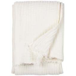 Yard Lark White Large Muslin Cotton Throw 240 x 260cm - Size: 260 x 240cm - Yard Living - Wilko - thumbnail 1