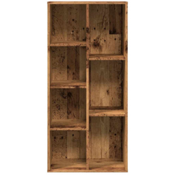 vidaXL 7 Shelf Old Wood Bookcase - Size: 104 x 50 x 25cm - Brown - Wilko - thumbnail 5