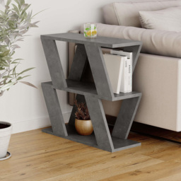 Decortie Lazena 2 Shelf Retro Grey Side Table - Size: 55.4 x 60 x 21.2cm - Wilko - thumbnail 6