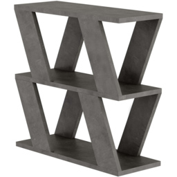 Decortie Lazena 2 Shelf Retro Grey Side Table - Size: 55.4 x 60 x 21.2cm - Wilko - thumbnail 3