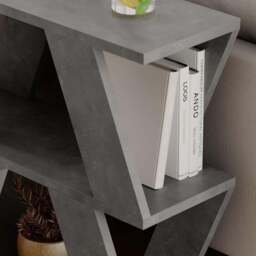 Decortie Lazena 2 Shelf Retro Grey Side Table - Size: 55.4 x 60 x 21.2cm - Wilko - thumbnail 5