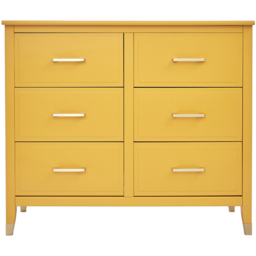 Palazzi 6 Drawer Mustard Chest of Drawers - Yellow - Wilko - thumbnail 4