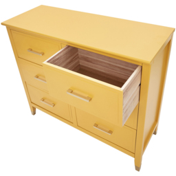 Palazzi 6 Drawer Mustard Chest of Drawers - Yellow - Wilko - thumbnail 6