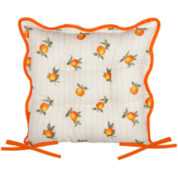 Furn Fruits Yellow Oranges Stripe Seat Pad 40 x 40cm 2 Pack - Wilko - thumbnail 3