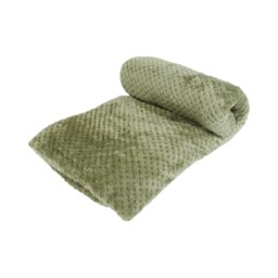 Waffle Soft Fleece Throw Sage - My - Wilko - thumbnail 4
