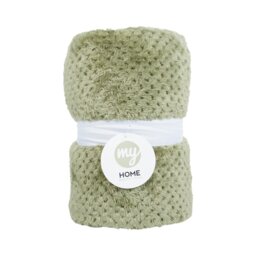 Waffle Soft Fleece Throw Sage - My - Wilko - thumbnail 1