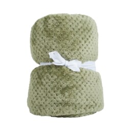 Waffle Soft Fleece Throw Sage - My - Wilko - thumbnail 3