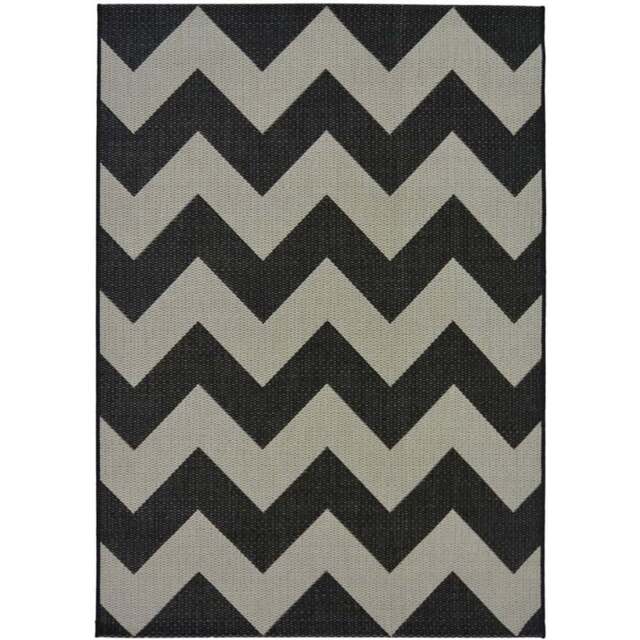 wilko County Monochrome Rug Grey Black 80 x 150cm - Multi - Melrose Interiors - image 1