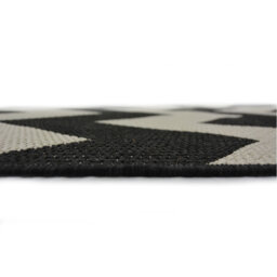 wilko County Monochrome Rug Grey Black 80 x 150cm - Multi - Melrose Interiors - thumbnail 4