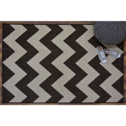 wilko County Monochrome Rug Grey Black 80 x 150cm - Multi - Melrose Interiors - thumbnail 5