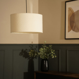 ValueLights Reni Cream Boucle Large Shade - Size: 25 x 45 x 45cm - Wilko - thumbnail 4