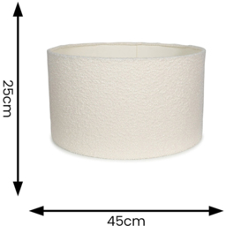 ValueLights Reni Cream Boucle Large Shade - Size: 25 x 45 x 45cm - Wilko - thumbnail 7