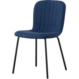 Bella Set of 2 Blue Teddy Faux Fur Stitched Design Dining Chairs - MCC - Wilko - thumbnail 3