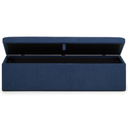 Julian Bowen Sorrento Blue Linen Blanket Box - Size: 45 x 140 x 41cm - Wilko - thumbnail 4