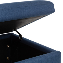 Julian Bowen Sorrento Blue Linen Blanket Box - Size: 45 x 140 x 41cm - Wilko - thumbnail 5